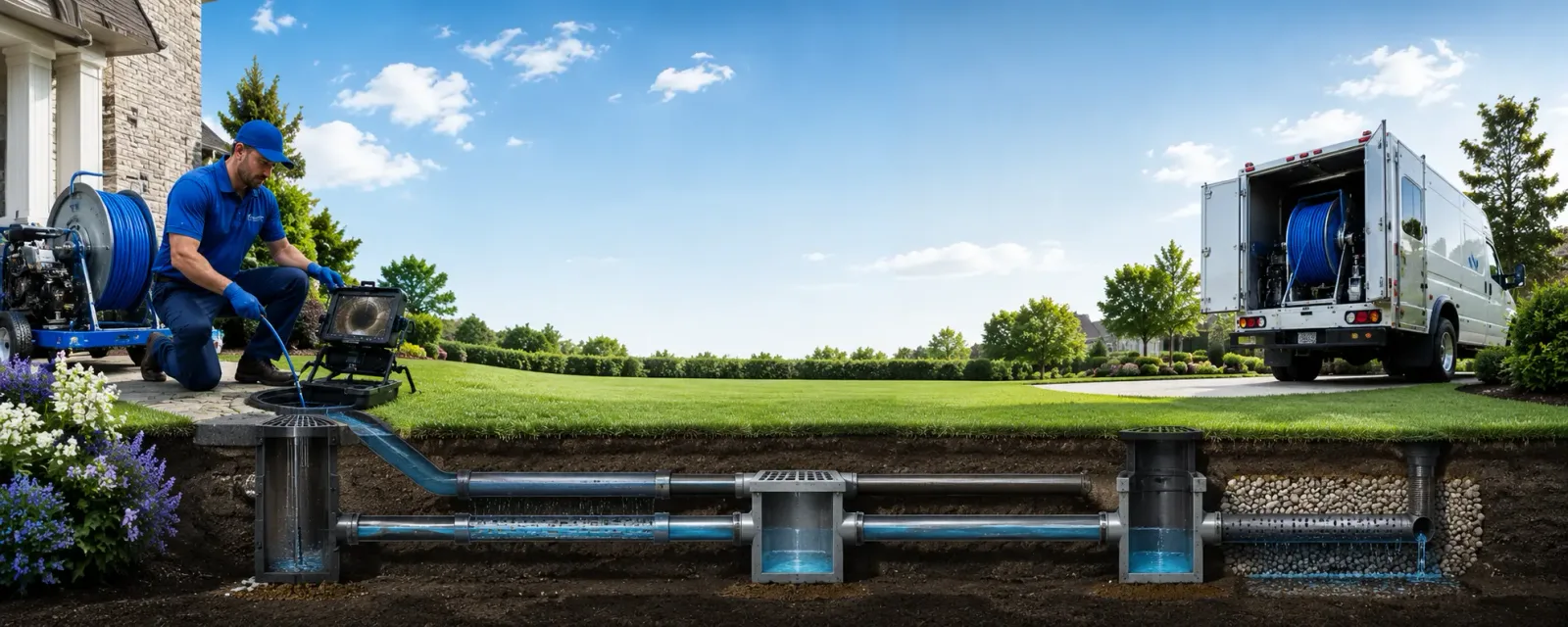 Outdoor drain cleaning information for Woodgate, NY